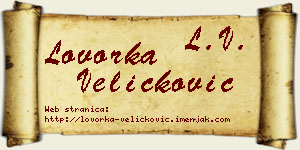 Lovorka Veličković vizit kartica